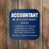 Definition Accountant Funny CPA Gift Taxation Audit Taxes Coaster thumb 0