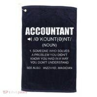 Definition Accountant Funny CPA Gift Taxation Audit Taxes Golf Towel thumb 0