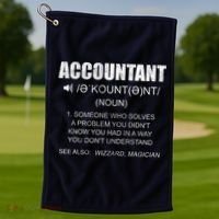 Definition Accountant Funny CPA Gift Taxation Audit Taxes Golf Towel thumb 1