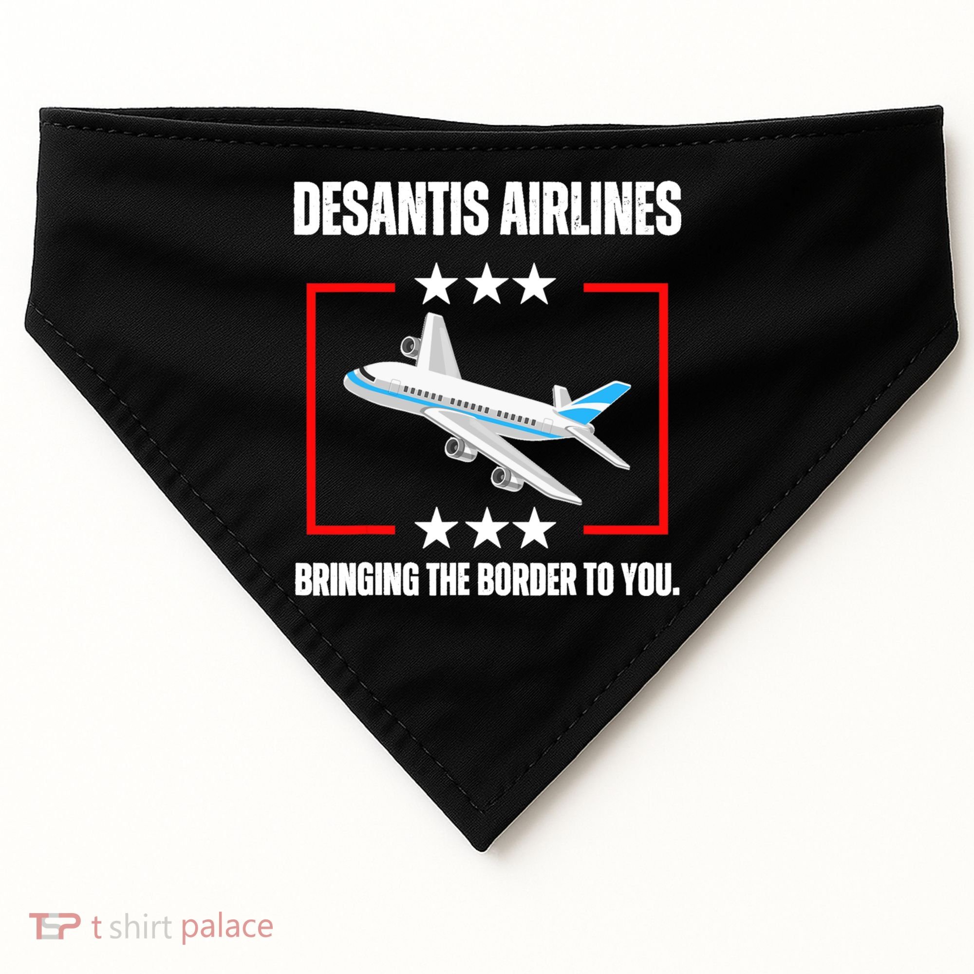 DeSantis Airlines Funny Political Meme DeSantis Airlines USA-Made Doggie Bandana
