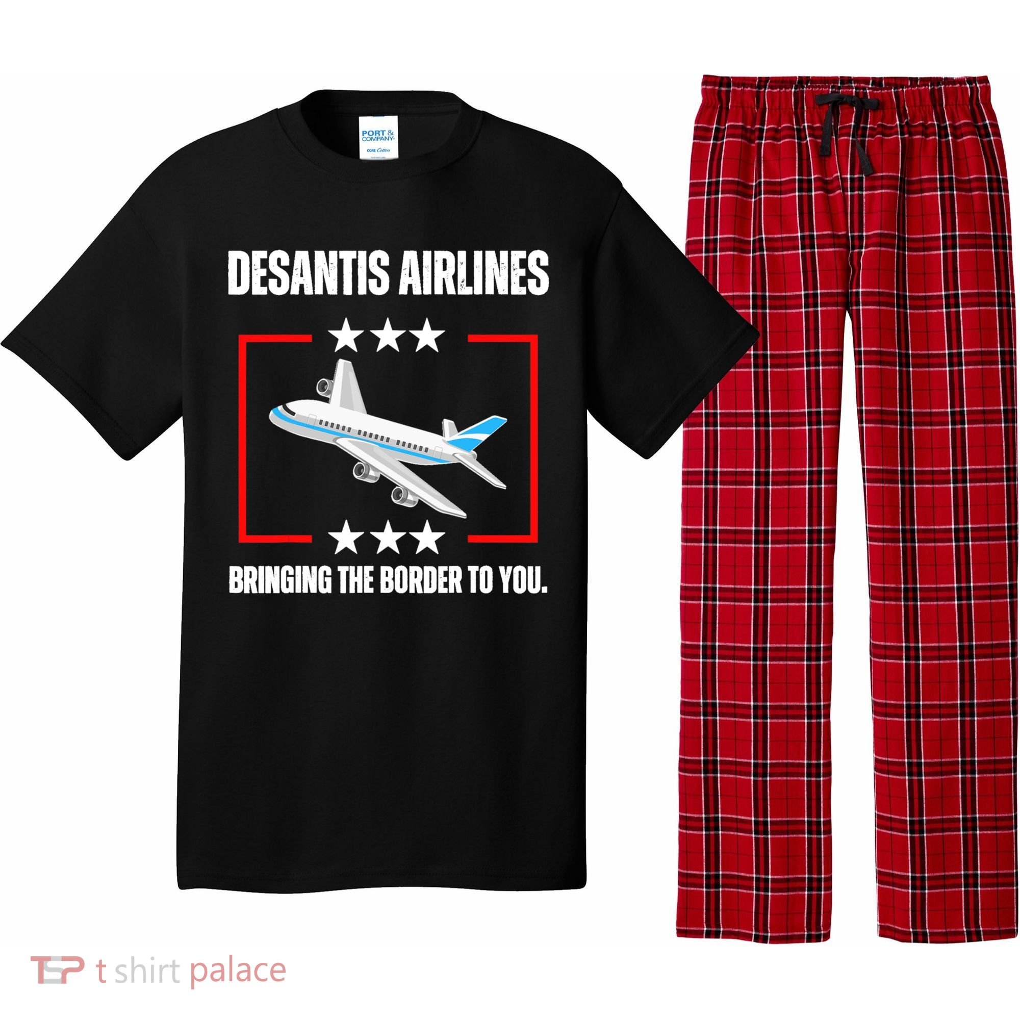 DeSantis Airlines Funny Political Meme DeSantis Airlines Pajama Set