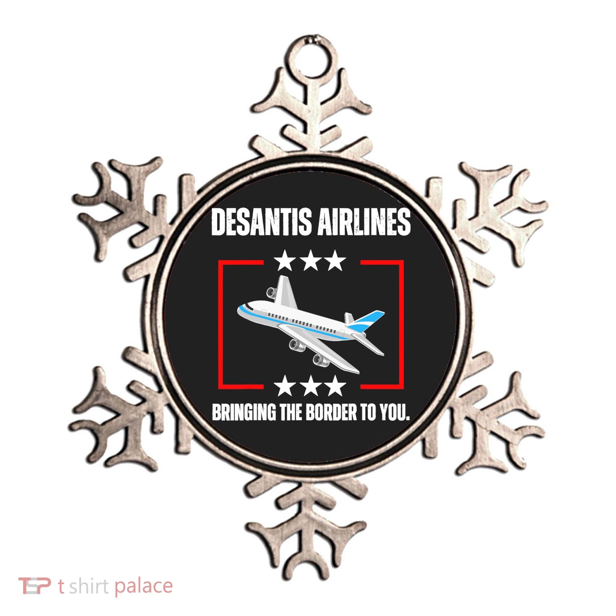 DeSantis Airlines Funny Political Meme DeSantis Airlines Ornament