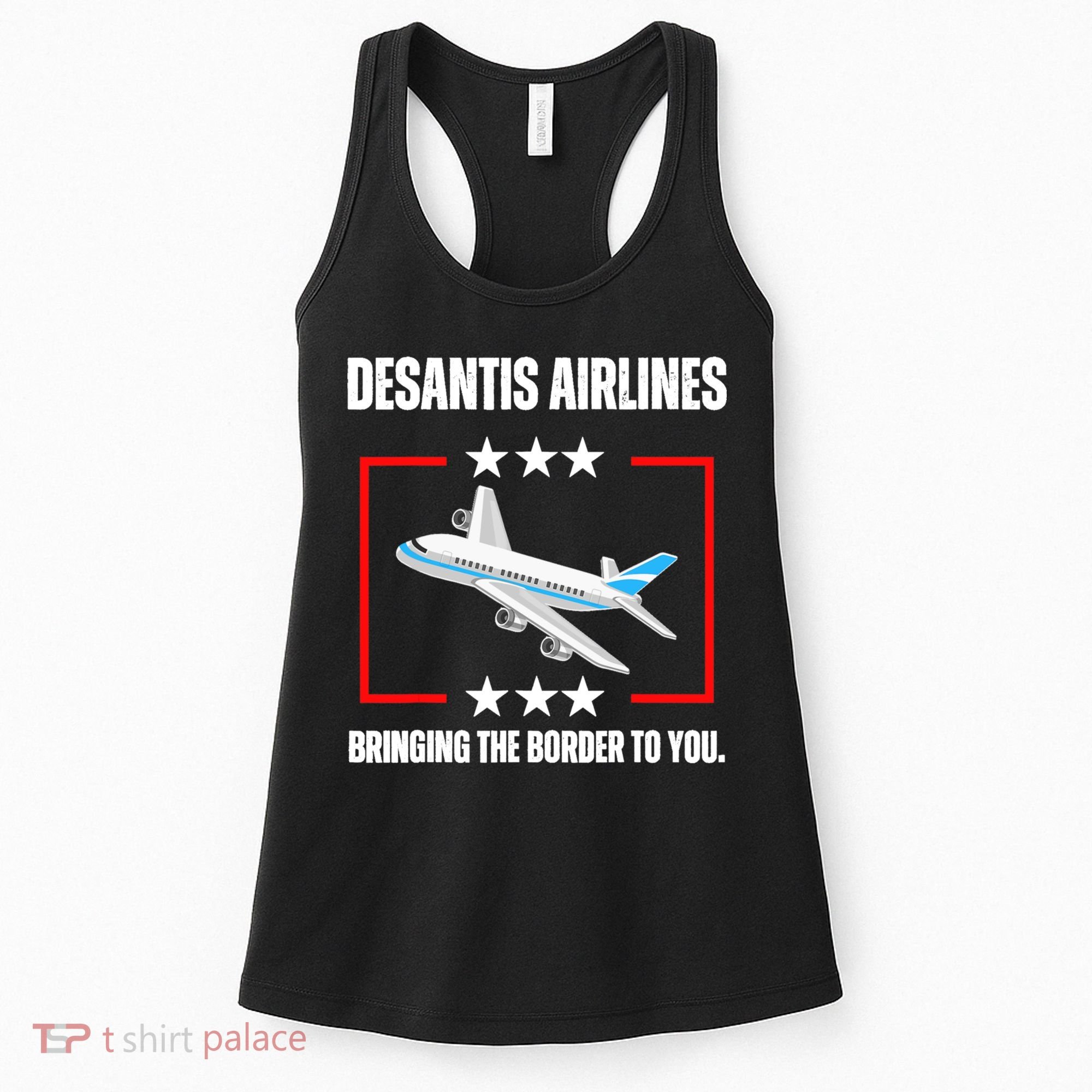 DeSantis Airlines Funny Political Meme DeSantis Airlines Women's Tank Top