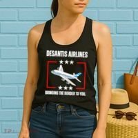 DeSantis Airlines Funny Political Meme DeSantis Airlines Women's Tank Top thumb 2