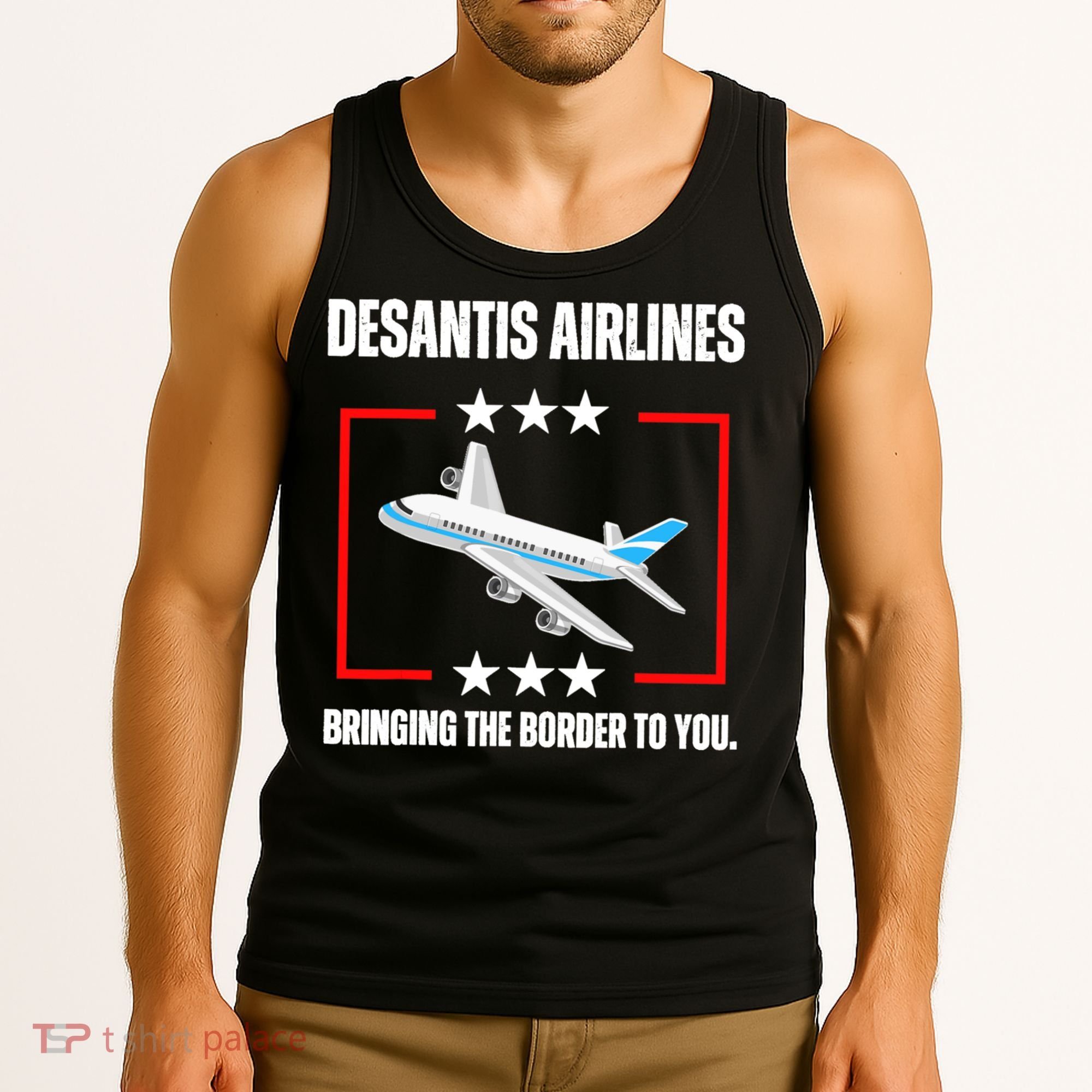 DeSantis Airlines Funny Political Meme DeSantis Airlines Tank Top