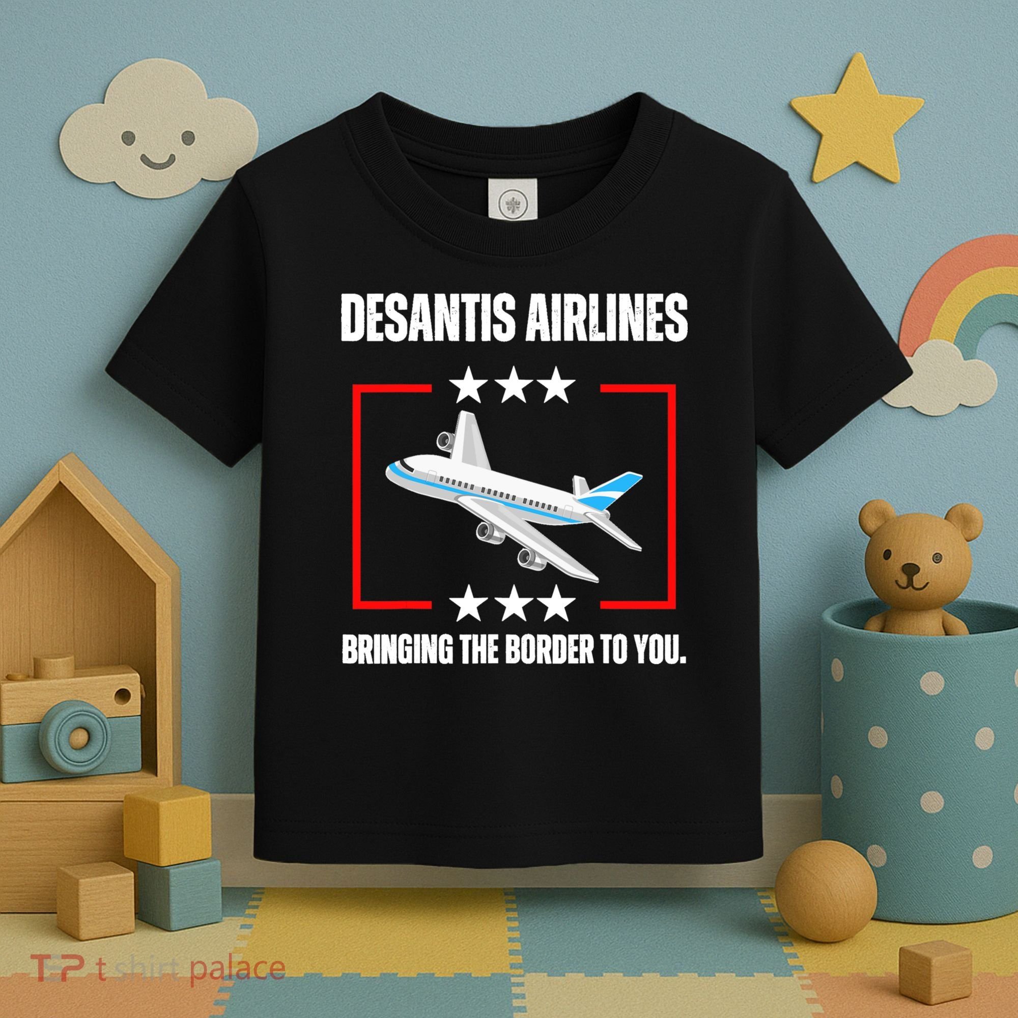 DeSantis Airlines Funny Political Meme DeSantis Airlines Toddler T-Shirt
