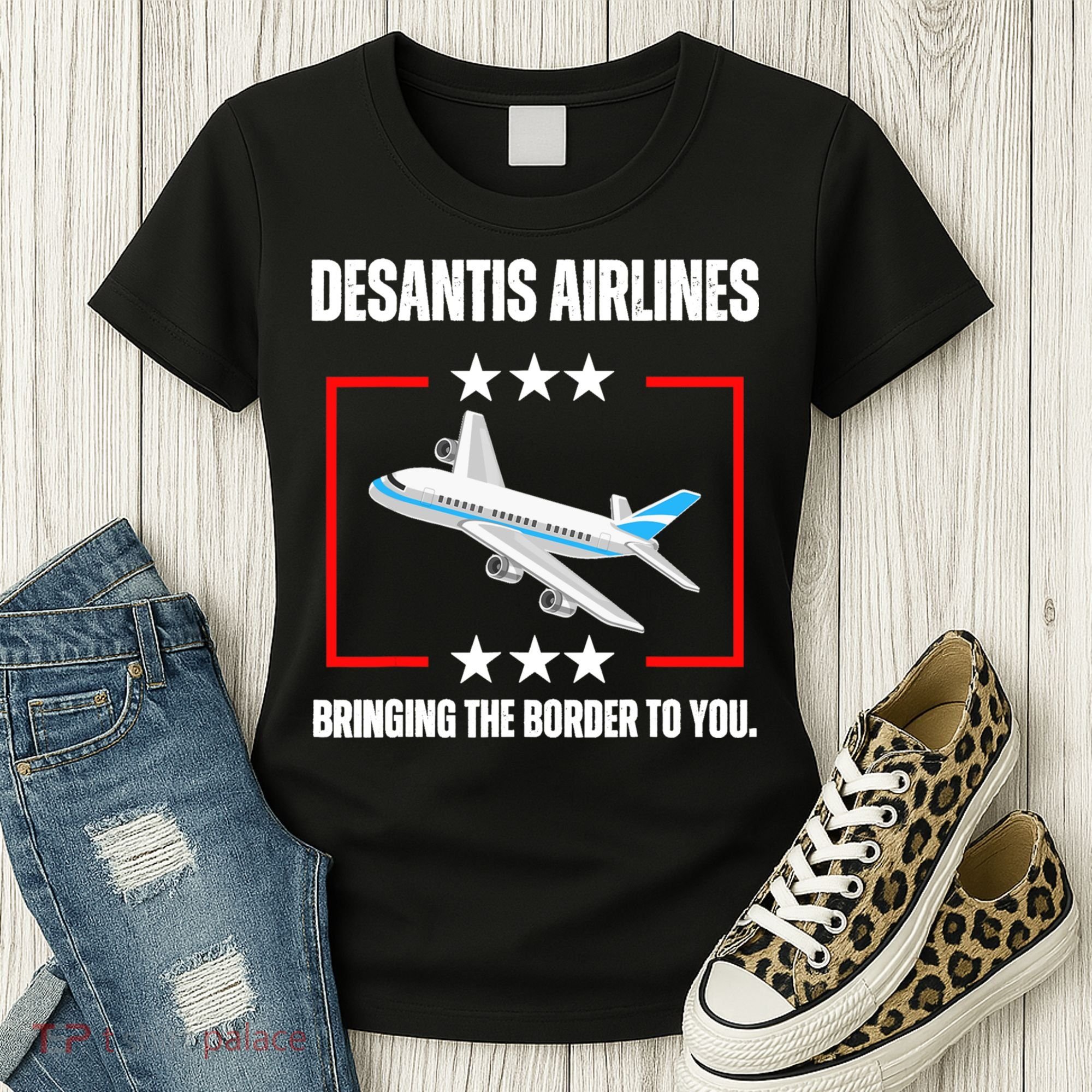 DeSantis Airlines Funny Political Meme DeSantis Airlines Women's T-Shirt