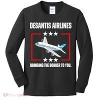 DeSantis Airlines Funny Political Meme DeSantis Airlines Kids Long Sleeve Shirt thumb 0