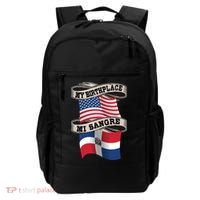 Dominican American Flag Half American Half Dominican Roots Gift Backpack thumb 0