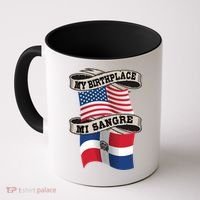 Dominican American Flag Half American Half Dominican Roots Gift Coffee Mug thumb 0