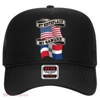 Dominican American Flag Half American Half Dominican Roots Gift Hat thumb 0