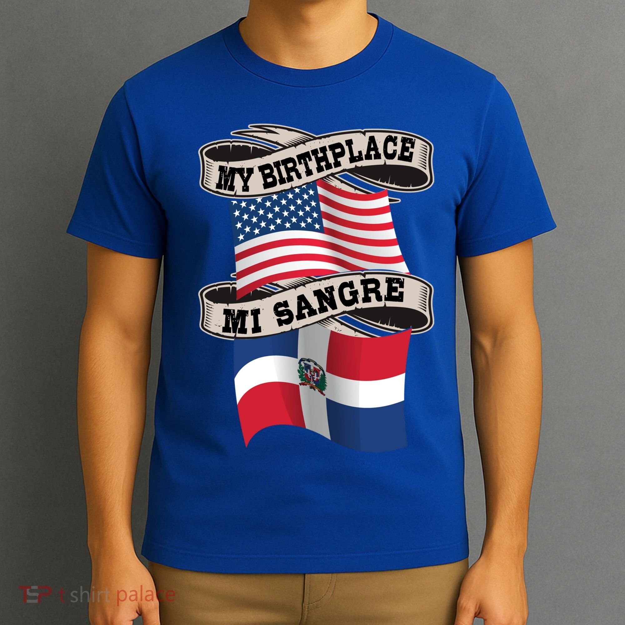 Dominican American Flag Half American Half Dominican Roots Gift T-Shirt