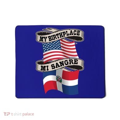 Dominican American Flag Half American Half Dominican Roots Gift Mousepad