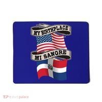 Dominican American Flag Half American Half Dominican Roots Gift Mousepad thumb 0