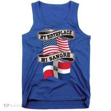 Dominican American Flag Half American Half Dominican Roots Gift Tank Top