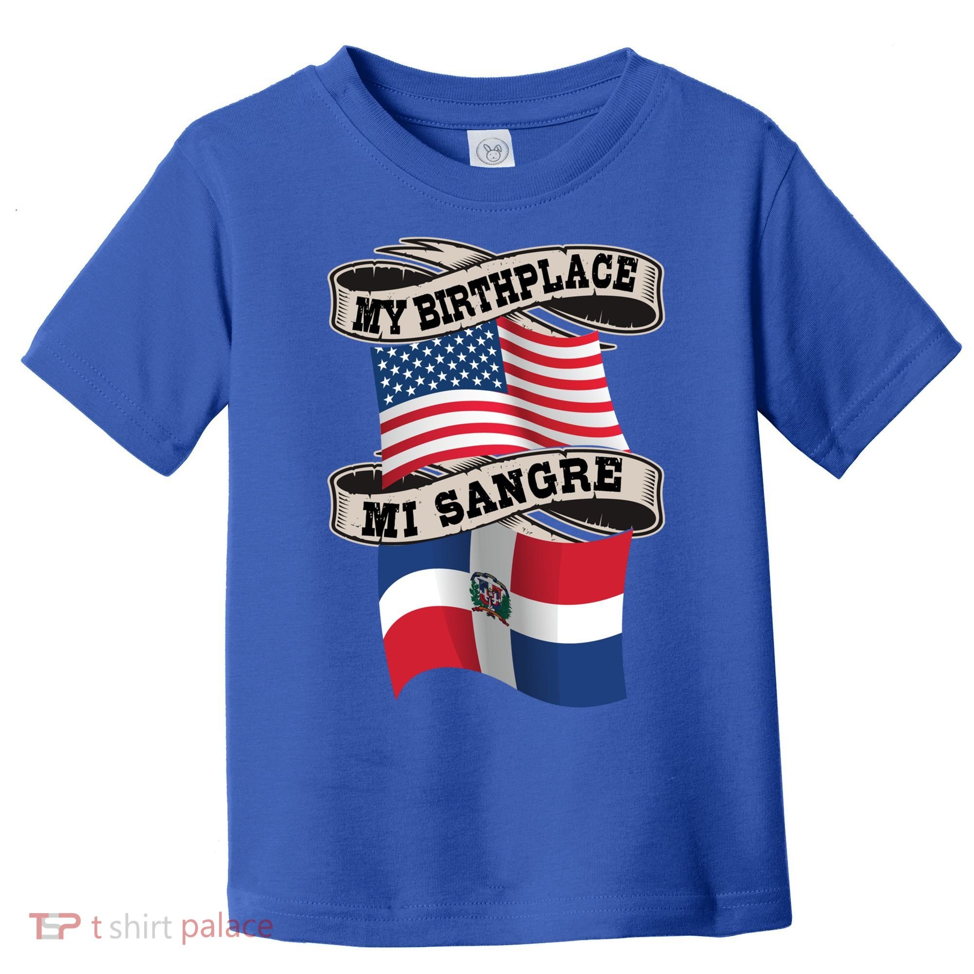 Dominican American Flag Half American Half Dominican Roots Gift Toddler T-Shirt