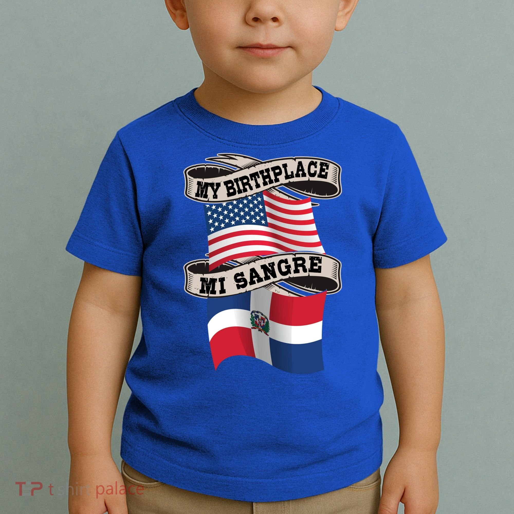 Dominican American Flag Half American Half Dominican Roots Gift Toddler T-Shirt