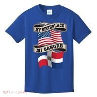 Dominican American Flag Half American Half Dominican Roots Gift Kids T-Shirt thumb 0