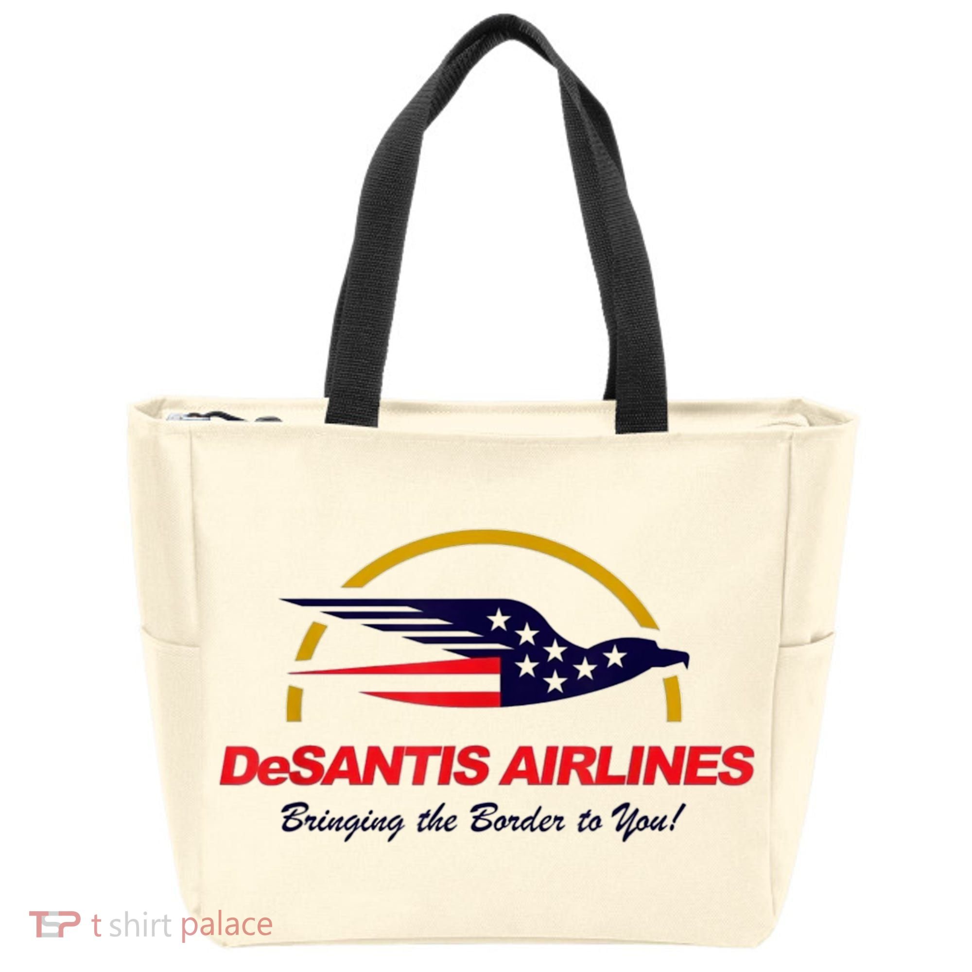 DeSantis Airlines Funny Political Meme DeSantis Airlines Ron DeSantis Tote Bag