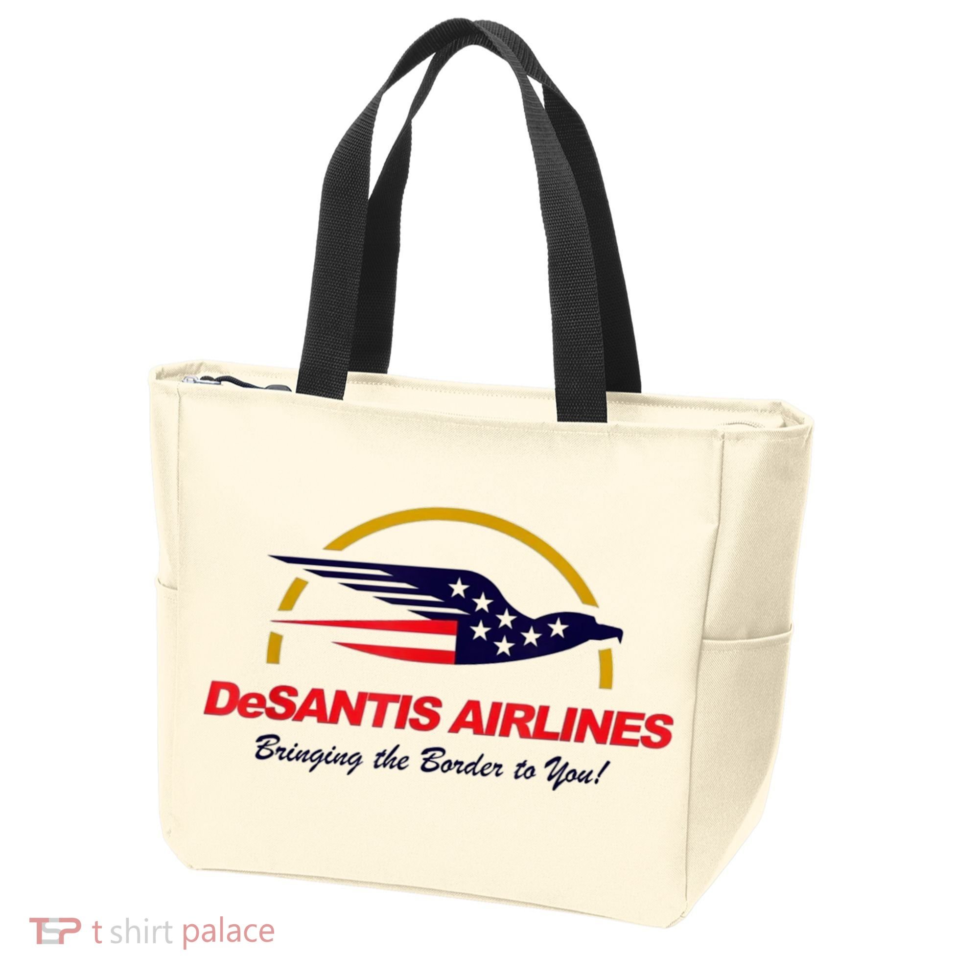 DeSantis Airlines Funny Political Meme DeSantis Airlines Ron DeSantis Tote Bag