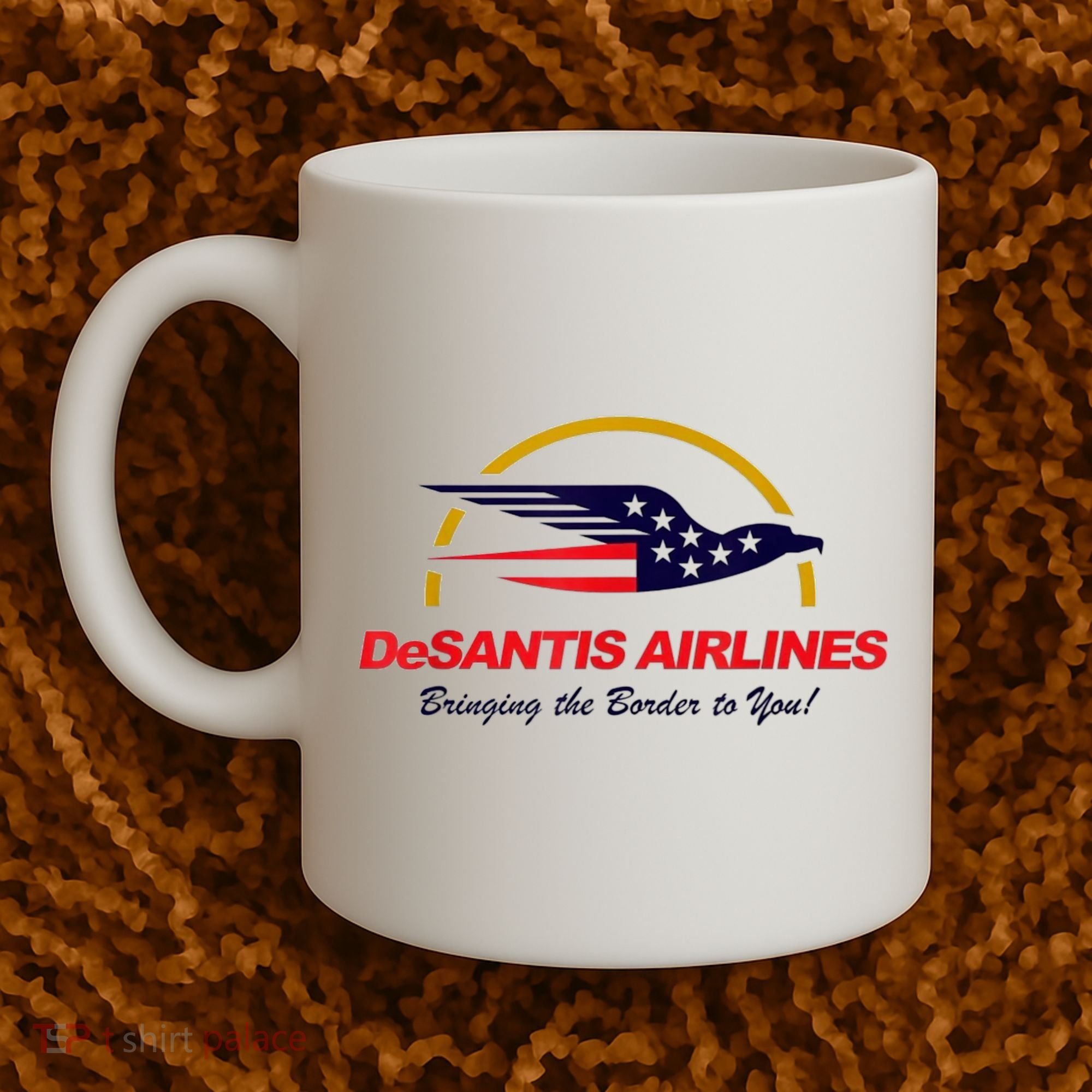 DeSantis Airlines Funny Political Meme DeSantis Airlines Ron DeSantis Coffee Mug