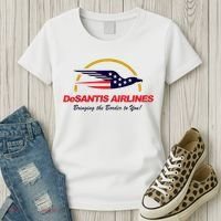 DeSantis Airlines Funny Political Meme DeSantis Airlines Ron DeSantis Women's T-Shirt thumb 3