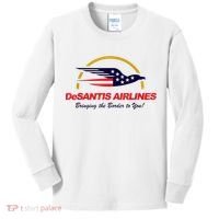 DeSantis Airlines Funny Political Meme DeSantis Airlines Ron DeSantis Kids Long Sleeve Shirt thumb 0