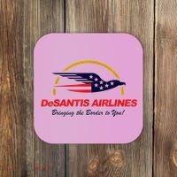 DeSantis Airlines Funny Political Meme Ron DeSantis Coaster thumb 0