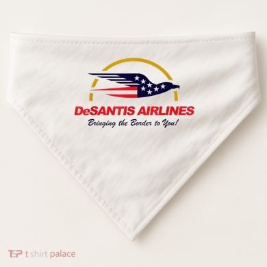 DeSantis Airlines Funny Political Meme Ron DeSantis USA-Made Doggie Bandana