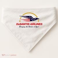 DeSantis Airlines Funny Political Meme Ron DeSantis USA-Made Doggie Bandana thumb 0