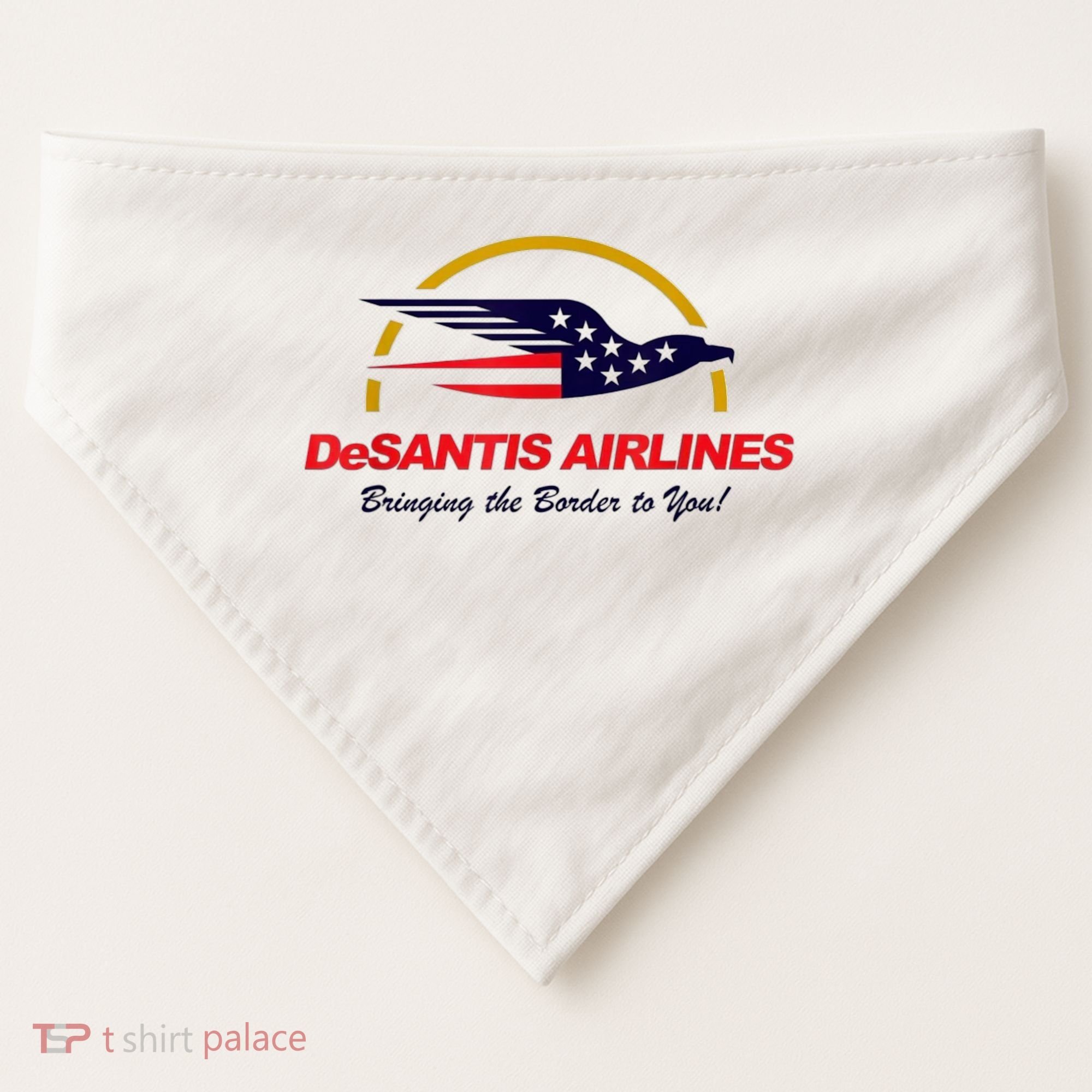 DeSantis Airlines Funny Political Meme Ron DeSantis USA-Made Doggie Bandana