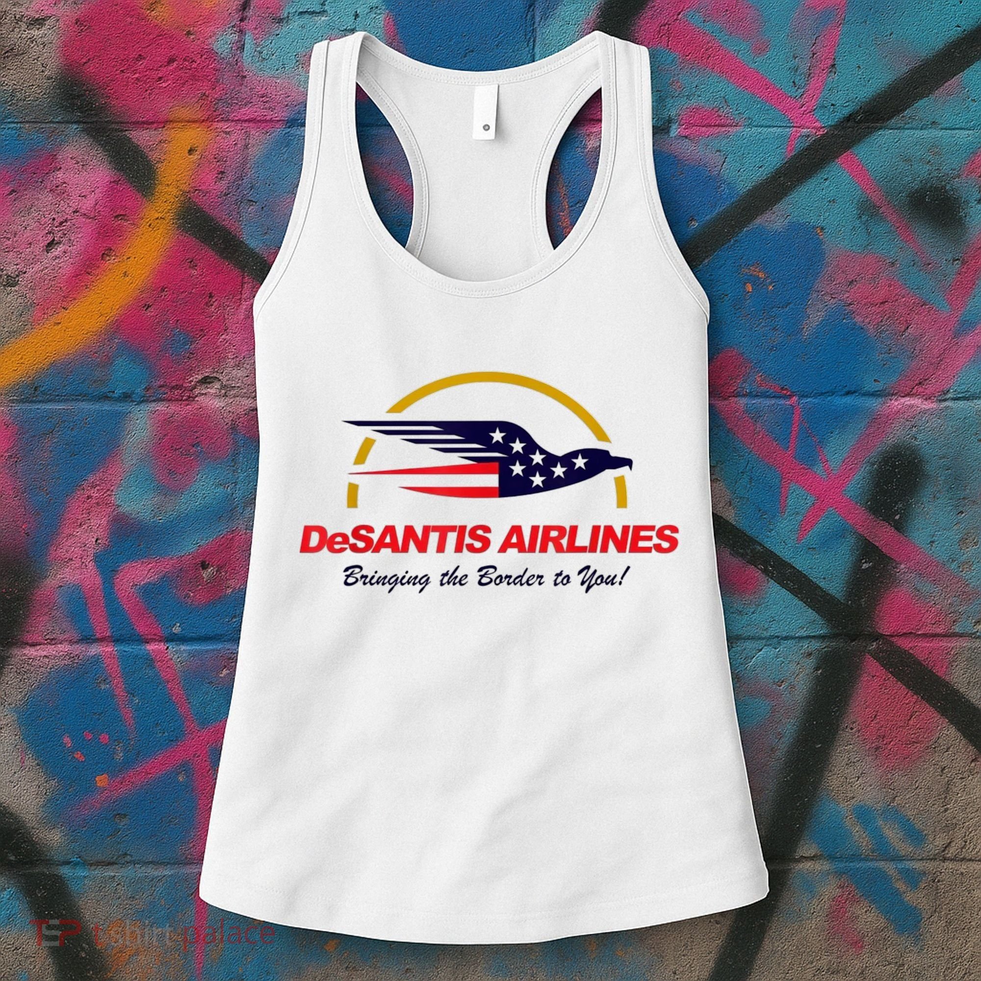 DeSantis Airlines Funny Political Meme Ron DeSantis Women's Tank Top
