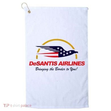 DeSantis Airlines Funny Political Meme Ron DeSantis Golf Towel