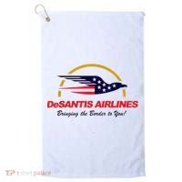 DeSantis Airlines Funny Political Meme Ron DeSantis Golf Towel thumb 0