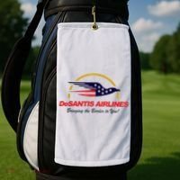 DeSantis Airlines Funny Political Meme Ron DeSantis Golf Towel thumb 2