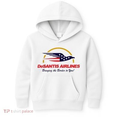 DeSantis Airlines Funny Political Meme Ron DeSantis Kids Hoodie