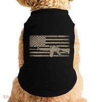 Distressed American Flag Ar15 Gift For Gun Lovers Ar15 Gift Doggie Tank thumb 0