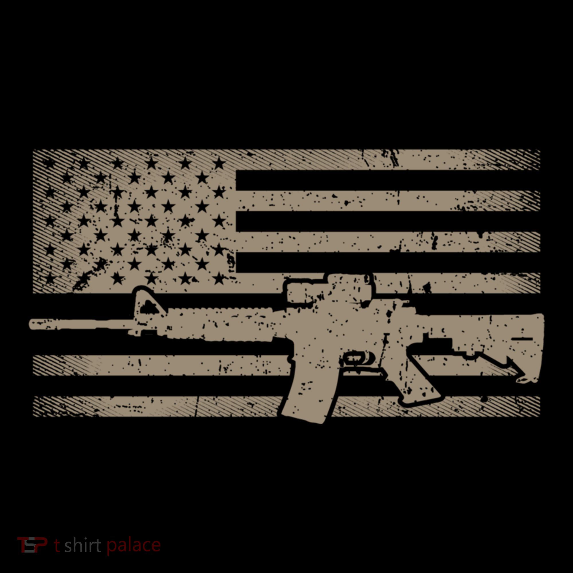 Distressed American Flag Ar15 Gift For Gun Lovers Ar15 Gift Backpack