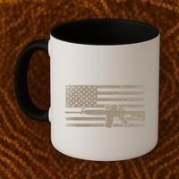 Distressed American Flag Ar15 Gift For Gun Lovers Ar15 Gift Coffee Mug thumb 2