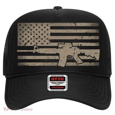 Distressed American Flag Ar15 Gift For Gun Lovers Ar15 Gift Hat