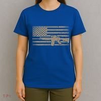 Distressed American Flag Ar15 Gift For Gun Lovers Ar15 Gift T-Shirt thumb 4