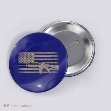 Distressed American Flag Ar15 Gift For Gun Lovers Ar15 Gift Button