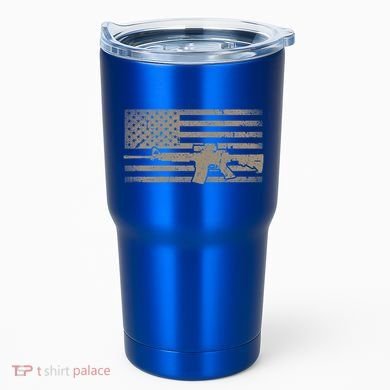 Distressed American Flag Ar15 Gift For Gun Lovers Ar15 Gift Tumbler