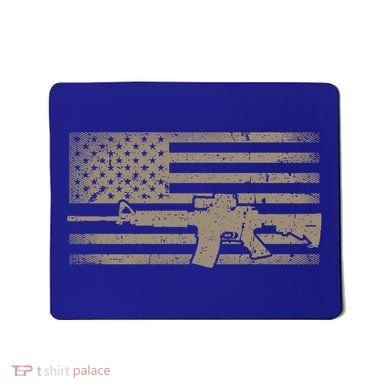 Distressed American Flag Ar15 Gift For Gun Lovers Ar15 Gift Mousepad