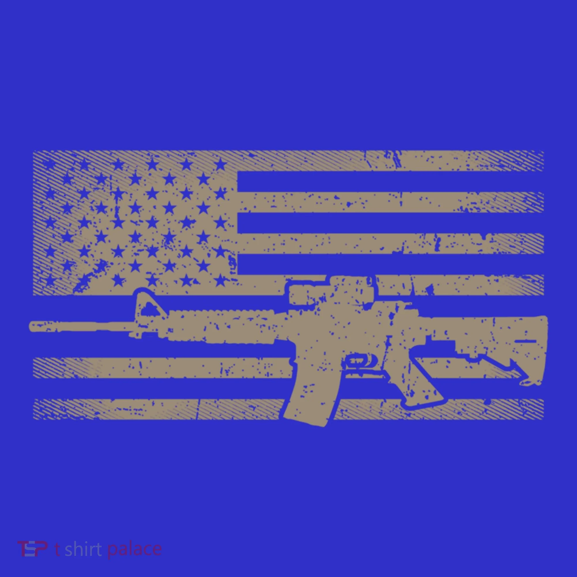 Distressed American Flag Ar15 Gift For Gun Lovers Ar15 Gift Mousepad