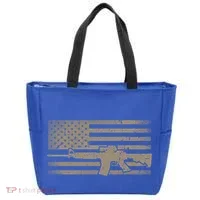 Distressed American Flag Ar15 Gift For Gun Lovers Ar15 Gift Tote Bag thumb 0