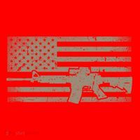 Distressed American Flag Ar15 Gift For Gun Lovers Ar15 Gift Santa Hat thumb 1