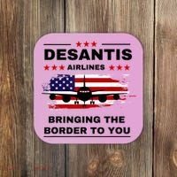 DeSantis Airlines Funny Political Meme Ron DeSantis USA Flag Coaster thumb 0