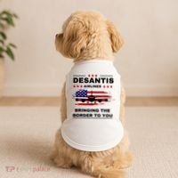 DeSantis Airlines Funny Political Meme Ron DeSantis USA Flag Doggie Tank thumb 2
