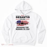 DeSantis Airlines Funny Political Meme Ron DeSantis USA Flag Hoodie thumb 0